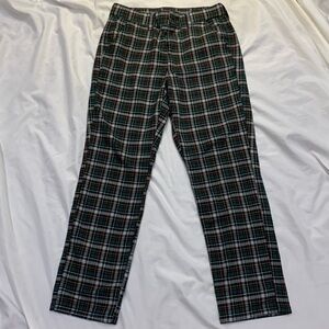 American Eagle plaid super hi-rise trouser